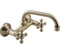 Kuchinox Stilo rubinetto per lavabo a parete ottone/bronzo antico BKI550D