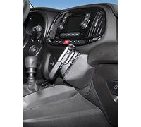 KUDA Supporto per cellulare adatto per Fiat Doblo dal 2015 - Console telefono per smartphone, telefono cellulare, navigatore e altro ancora, console in vera pelle, nero, 1990