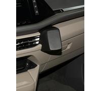 KUDA Supporto per cellulare adatto per VW T7 Multivan dal 2021 e VW California dal 2024, console telefonica per smartphone, cellulare, navigatore e altro ancora, in ecopelle, nero, 4475