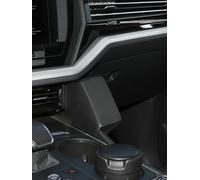 KUDA Supporto per cellulare adatto per VW Touareg III dal 2018, console telefonica per smartphone, cellulare, navigatore e altro ancora, in ecopelle, nero, 4465