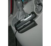 KUDA Supporto per cellulare Fiat Panda dal 09/2003 al 2011 (169) - Console telefonica per smartphone, cellulare, navigatore e altro ancora - Console in similpelle, nero, 078205