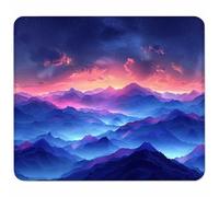 KUEAJIOU Blu Tappetino Mouse Piccolo 340x280mm, Tappetini Mouse Gaming Paesaggio, Mousepad Impermeabile e Antiscivolo, con Bordo Cucito, Pratica e Facile da Pulire, Ufficio, Laptop, PC, Regalo 0-9045