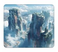 KUEAJIOU Blu Tappetino Mouse Piccolo 340x280mm, Tappetini Mouse Gaming Paesaggio, Mousepad Impermeabile e Antiscivolo, con Bordo Cucito, Pratica e Facile da Pulire, Ufficio, Laptop, PC, Regalo A-5316