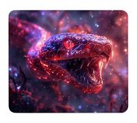 KUEAJIOU Rosa Tappetino Mouse Piccolo 270x220mm, Tappetini Mouse Gaming Serpente, Mousepad Impermeabile e Antiscivolo, con Bordo Cucito, Pratica e Facile da Pulire, Ufficio, Laptop, PC, Regalo Q-1307