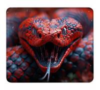 KUEAJIOU Rosa Tappetino Mouse Piccolo 270x220mm, Tappetini Mouse Gaming Serpente, Mousepad Impermeabile e Antiscivolo, con Bordo Cucito, Pratica e Facile da Pulire, Ufficio, Laptop, PC, Regalo Q-9293