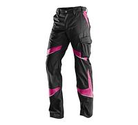 KÜBLER Workwear KÜBLER ACTIVIQ - Pantaloni da lavoro da donna, nero/rosa, taglia 36