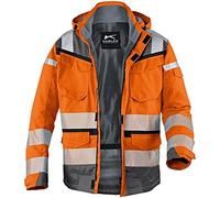 KÜBLER Workwear KÜBLER REFLECTIQ Giacca meteo SYMPATEX® PSA 2 | arancione scuro/antracite | taglia M
