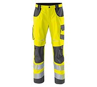 KÜBLER Workwear KÜBLER REFLECTIQ PSA 2 - Pantaloni da Lavoro, Colore: Giallo Avvertimento/Antracite