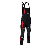KÜBLER Workwear Latzhose Salopette, Nero/Rosso Medio, 114 Donna
