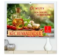 Küchenkalender - ÖL-Welten (hochwertiger Premium Wandkalender 2026 DIN A2 quer), Kunstdruck in Hochglanz: Natürlich genießen - die edelsten Speiseöle im Porträt.