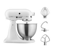 KitchenAid 5K45SSEWH Sbattitore con base 275 W Metallico, Bianco