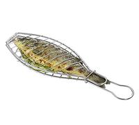 Küchenprofi 1066082800 - Griglia a pinza per il pesce in acciaio Inossidabile, argento, 43 x 29 x 12 cm