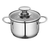 Küchenprofi 2370702812 - Pentola in acciaio INOX con coperchio in vetro