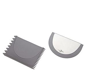 Küchenprofi BAKE VARIO, set di 2 spatole e manico, 1 spatola in silicone flessibile, 1 spatola per impasti con bordi dentati, tagliapasta per decorare torte, torte e molto altro ancora