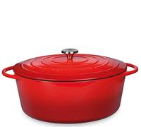 Küchenprofi Casseruola ovale in ghisa, 31 cm, colore: rosso, modello Provence -