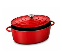 Küchenprofi Casseruola ovale in ghisa, 31 cm, colore: rosso, modello Provence