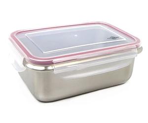 Küchenprofi - Contenitore grande per il pranzo, con coperchio rosso, 16 x 22 x 8,5 cm
