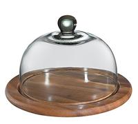 Küchenprofi - Contenitore per formaggio, con base in legno d'acacia e campana in vetro, diametro: 30 cm