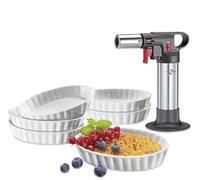 Küchenprofi Crème Brûlé Set Deluxe, 7 pezzi, 1 bruciatore flamber, 6 ciotole