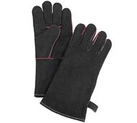 Küchenprofi Guanti da barbecue Texas resistenti al calore, in vera pelle ruvida, per grigliare, cucinare e cuocere al forno, con linguetta per appenderla, colore nero, taglia XL/11