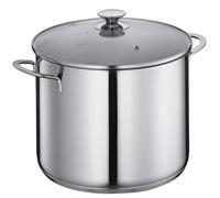 KÜCHENPROFI Pentola CAPRI, Ø 26 cm, acciaio inox, 10 l, con scala interna e coperchio in vetro di sicurezza con foro per vapore, fondo multistrato resistente, ideale per grandi porzioni e cottura a