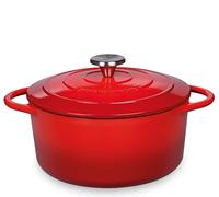 Küchenprofi PROVENCE - Pentola rotonda in ghisa, 22 cm, colore: Rosso