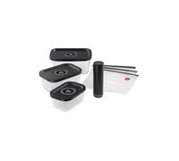 KÜCHENPROFI Set di avviamento sottovuoto 7 pezzi EASYFRESH Vetro/Nero nero