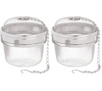 Küchenprofi Sfera per tè e spezie, in acciaio inossidabile antiruggine, diametro 6,3 cm, infusore per tè sfuso, uovo speziato, colino per spezie per cucinare (Confezione da 2)