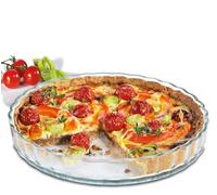 Küchenprofi Stampo per torta ELSASS in vetro, diametro: 27,5 cm, altezza: 3,5 cm, per quiche, per fondale torta, per torte e torte, rotondo, adatto al congelatore, al forno, alla lavastoviglie e al