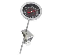 Küchenprofi Termometro per friggere in acciaio inox con pratica clip, termometro da cucina, termometro per barbecue, termometro analogico, scala 0-300 °C leggibile in °C e °F, 21,2 cm