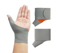 KUEEA Ortesi per pollice elastica per stabilizzazione, fascia di compressione traspirante per destra e sinistra, fascia di supporto regolabile per uomo e donna, ideale per dolori alla sella del