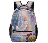 KUEhhhr Study Essential Polar Bear Line Art Zaino Animale - Porta notebook e astuccio ad anello, Stile 4, One Size, Zaino daypack