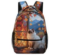 KUEhhhr Study Essential Polar Bear Line Art Zaino Animale - Porta notebook e astuccio ad anello, Stile 8, One Size, Zaino daypack
