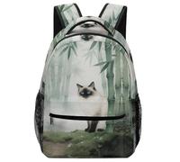 KUEhhhr Study Essential Polar Bear Line Art Zaino Animale - Porta notebook e astuccio ad anello, Stile 5, One Size, Zaino daypack