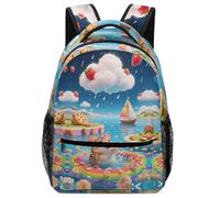KUEhhhr Study Essential Polar Bear Line Art Zaino Animale - Porta notebook e astuccio ad anello, Stile 14 , One Size, Zaino daypack