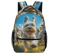 KUEhhhr Zainetto per bambini con cane Schnauzer, imbottito per il massimo comfort, può contenere libri/iPad/snack, Stile-1, One Size, Zaino daypack