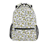 KUEhhhr Zainetto per computer portatile Ducky bianco in gomma da 16 pollici borse da viaggio per bambini ragazzi business, Paperella bianca in gomma, Taglia unica