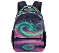 KUEhhhr Zainetto per studio con animali, foresta spirito, arte divina - organizer per notebook + anelli per matita, Stile 3, One Size, Zaino daypack