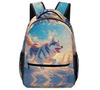 KUEhhhr Zainetto per studio con animali, foresta spirito, arte divina - organizer per notebook + anelli per matita, Stile-12, One Size, Zaino daypack