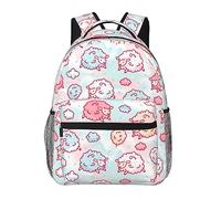 KUEhhhr Zaino da 17 pollici con teschio rock and roll scheletro zaino per computer portatile scuola bookbag borsa da viaggio borsa a tracolla con cinghia toracica, Carino pecora e zucchero filato, One