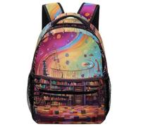 KUEhhhr Zaino da viaggio a forma di barca a vela essenziale, con porta notebook e astuccio ad anello, Stile-1, One Size, Zaino daypack