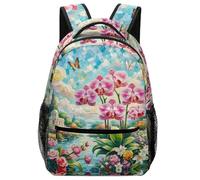 KUEhhhr Zaino impermeabile con orchidea Phalaenopsis e orchidea falena, facile da pulire e organizer per studiare, Stile:, One Size, Zaino daypack