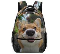 KUEhhhr Zaino multiuso con cane Corgi - Scuola/Giornata Campo/Borsa da viaggio per bambini, Stile 4, One Size, Zaino daypack