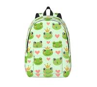 KUEhhhr Zaino per computer portatile, zaino da viaggio, escursionismo, borsa multiuso per libri per uomo e donna, Principe delle rane, One Size, Zaino daypack