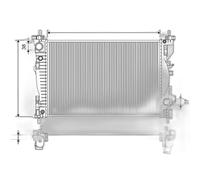 Kühler Motorkühlung 414-613 mm Alluminio VALEO per u.a. ALFA ROMEO GIULIETTA