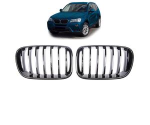 Kühlergrill Sportgrill Wabengitter Schwarz Lucido Per BMW X3 F25 10-14