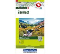 Kümmerly+Frey Wandertourenkarte 13 Zermatt 1:50.000: Mit 33 Tourenvorschlägen, Wetterfest inkl. Höhenprofil & Zeitangabe pro Tour