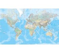 Kümmerly+Frey Weltkarte physikalisch Poster 1:20 Mio.: Matt laminiert