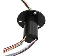 KUENCE 1 PZ Mini Flangia Slip Ring Dia.22mm 2A 2/4/6/8/12/18/24CH Canali Fili Anello Conduttivo Spazzola Slipring Giunto Elettrico Rotante (Color : Dia 22mm 24CH 2A)