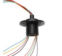 KUENCE 1 PZ Mini Flangia Slip Ring Dia.22mm 2A 2/4/6/8/12/18/24CH Canali Fili Anello Conduttivo Spazzola Slipring Giunto Elettrico Rotante (Color : Dia 22mm 8CH 2A)